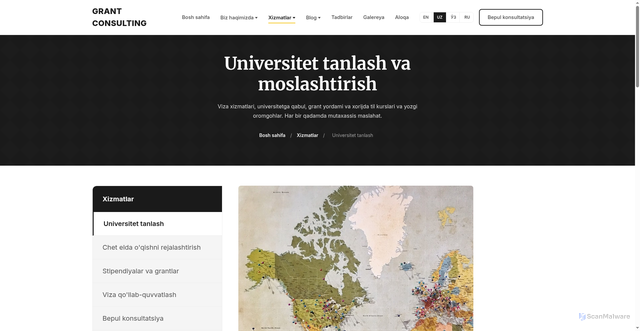 Security scan screenshot of http://grant-consulting.uz/uz/service-competitive-analysis