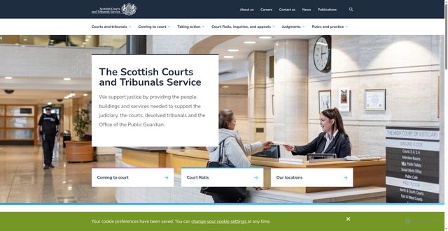 Security scan screenshot of http://www.scotcourts.gov.uk