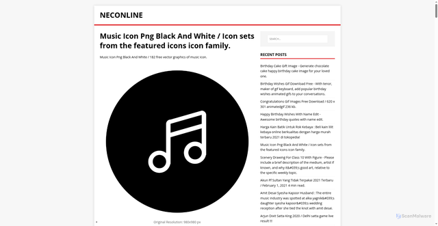 Security scan screenshot of https://enilcones.pages.dev/posts/music-icon-png-black-and-white/