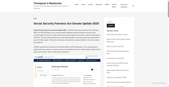 Security scan screenshot of https://thompsonsmackenzie.pages.dev/dchkn-social-security-fairness-act-senate-update-2025-icrgj/