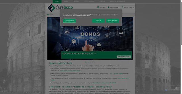 Security scan screenshot of https://www.farelazio.it/