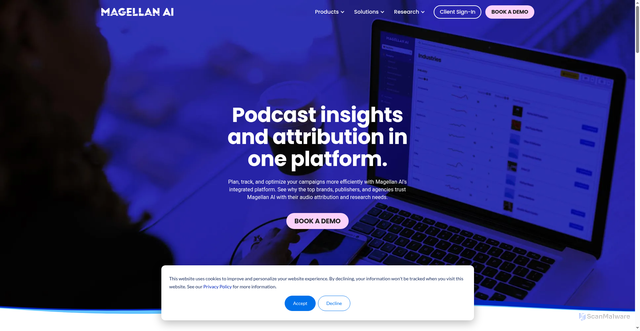 Security scan screenshot of https://mgln.ai/