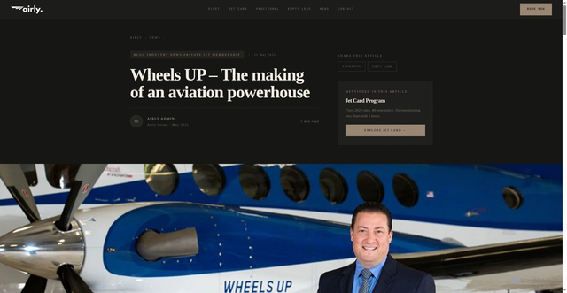 Security scan screenshot of https://airly.com/wheels-up-the-making-of-an-aviation-powerhouse/