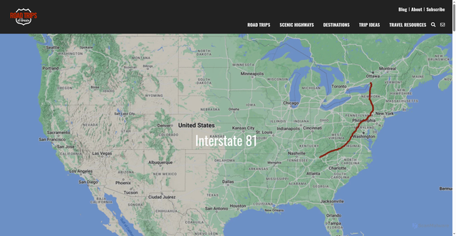Security scan screenshot of https://www.roadtripsofamerica.com/interstate-highways/interstate-81/