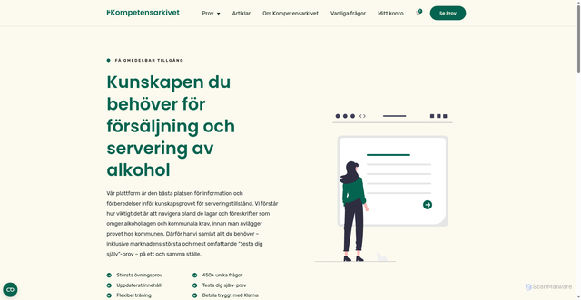 Security scan screenshot of https://kompetensarkivet.se