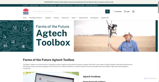 Security scan screenshot of https://agtech.dpi.nsw.gov.au