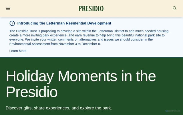 Security scan screenshot of https://presidio.gov/