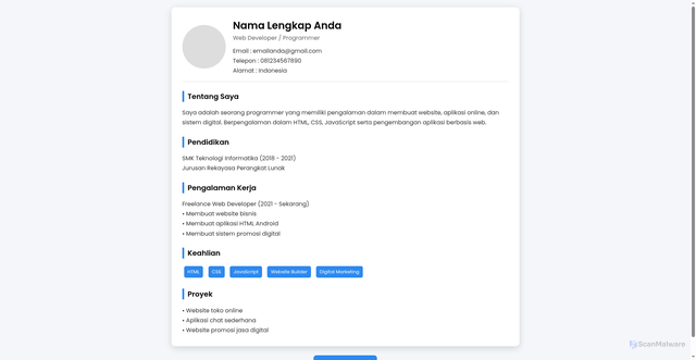 Security scan screenshot of https://experienced-cyan-w2zwweuegh-hchbwvl1os.edgeone.app/