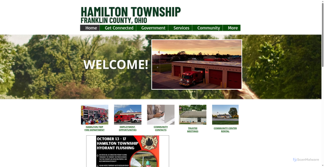 Security scan screenshot of https://www.hamtwpfcoh.gov/