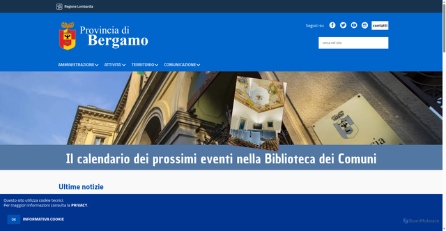 Security scan screenshot of https://www.provincia.bergamo.it