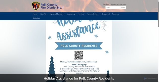 Security scan screenshot of https://www.polkfireor.gov/