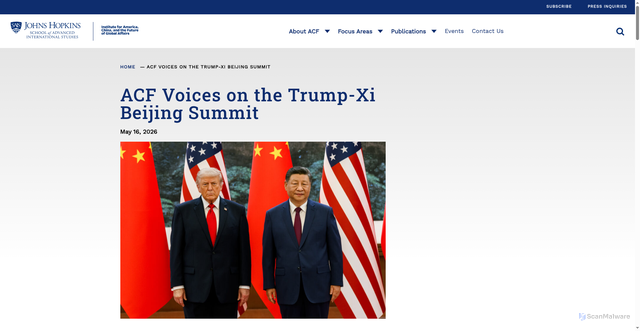 Security scan screenshot of https://acf.sais.jhu.edu/acf-voices-on-the-trump-xi-beijing-summit/