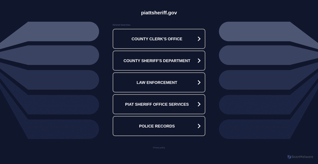 Security scan screenshot of https://piattsheriff.gov/