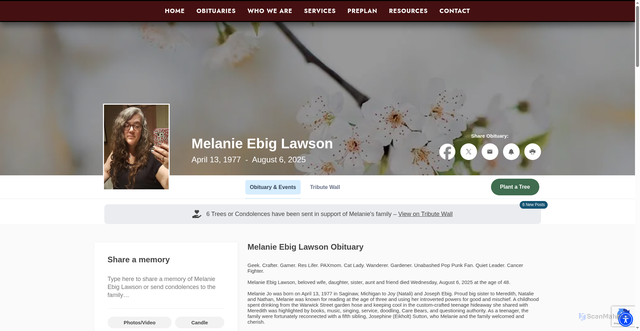 Security scan screenshot of https://www.grandstaff-hentgen.com/obituaries/Melanie-Ebig-Lawson?obId=43919508