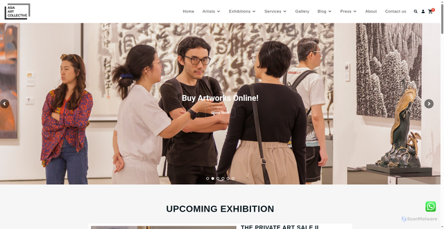 Security scan screenshot of https://asiaartcollective.com