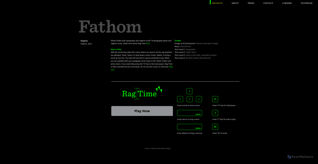 Security scan screenshot of https://www.fathom.info/ragtime/
