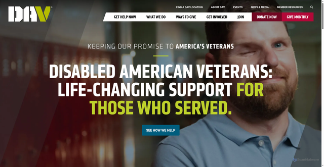 Security scan screenshot of https://www.dav.org/