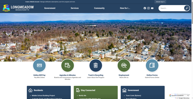 Security scan screenshot of https://longmeadowma.gov/
