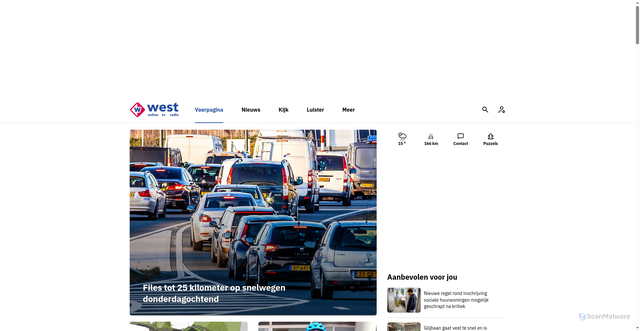 Security scan screenshot of https://omroepwest.nl