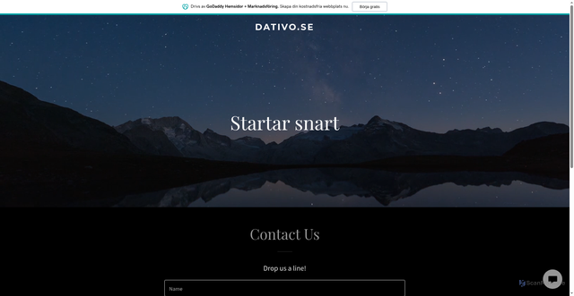 Security scan screenshot of https://dativo.se