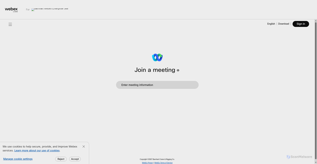Security scan screenshot of akamaicdn.webex.com
