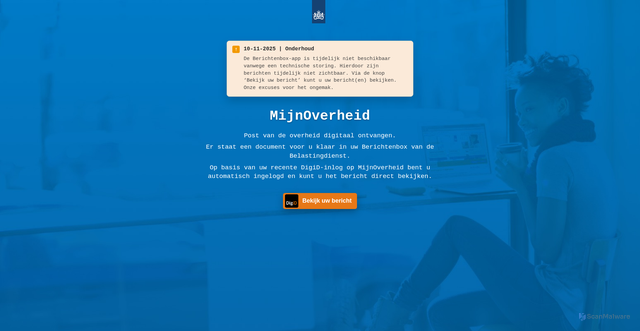 Security scan screenshot of https://mijn.overheid.nl.berichtenbox.l2xqsqxmtxj6ebcfhhj15oq2ipcabw7kpns6ffwlxcutfz21kgd2.majorart.co.th/