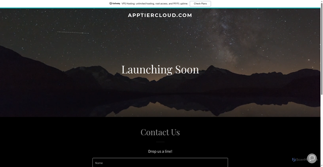 Security scan screenshot of https://apptiercloud.com