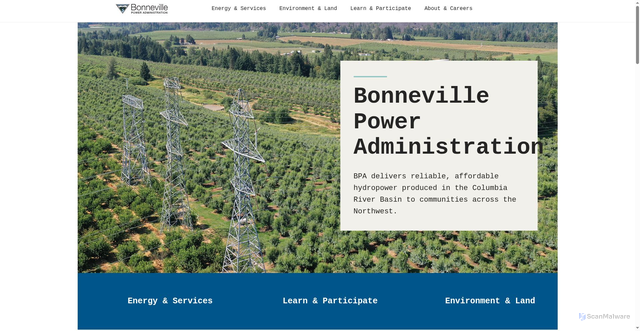 Security scan screenshot of https://www.bpa.gov/