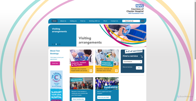 Security scan screenshot of http://www.coch.nhs.uk