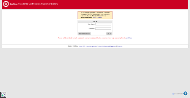Security scan screenshot of https://ulstandards.com