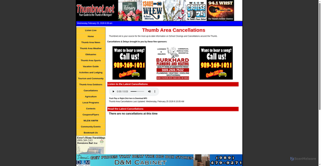 Security scan screenshot of https://thumbnet.net/cancellations/