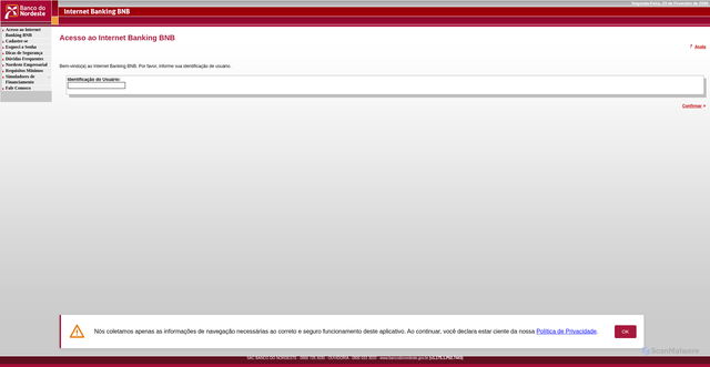 Security scan screenshot of https://nel.bnb.gov.br