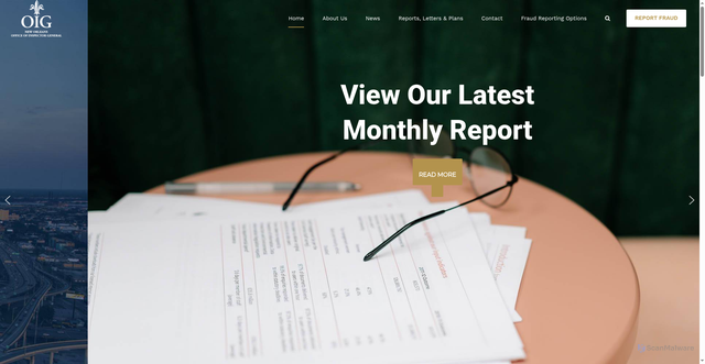 Security scan screenshot of https://nolaoig.gov/