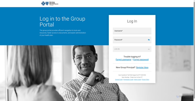 Security scan screenshot of https://groupportal.bcbsm.com