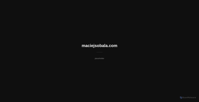 Security scan screenshot of https://maciejsobala.com/