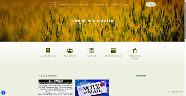 Security scan screenshot of https://newchester.gov/