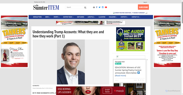 Security scan screenshot of http://theitem.com/stories/understanding-trump-accounts-what-they-are-and-how-they-work-part-1,442880