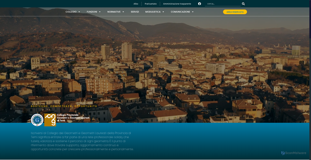 Security scan screenshot of https://collegiogeometritr.it/