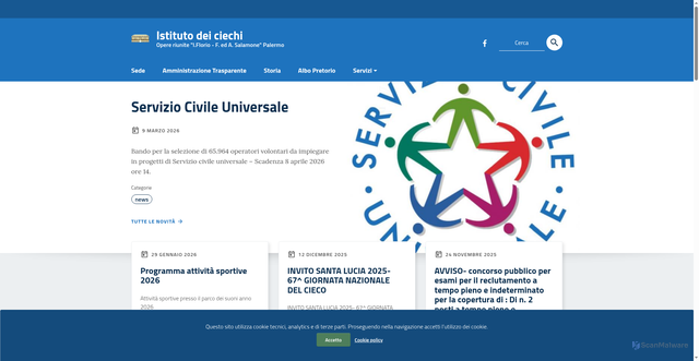 Security scan screenshot of https://www.istciechipalermo.it
