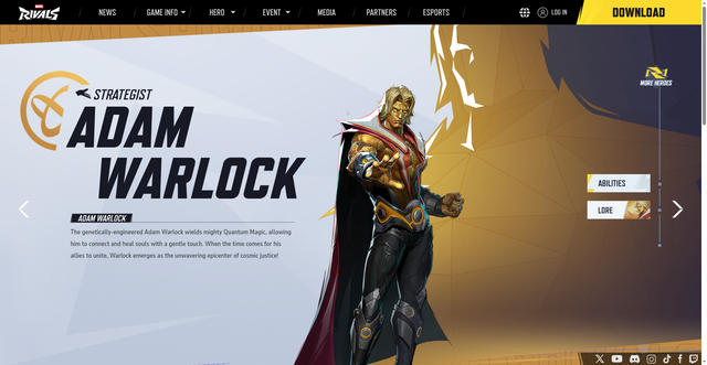 Security scan screenshot of https://www.marvelrivals.com/heroes/