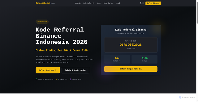 Security scan screenshot of https://binancebonus-com.pages.dev/