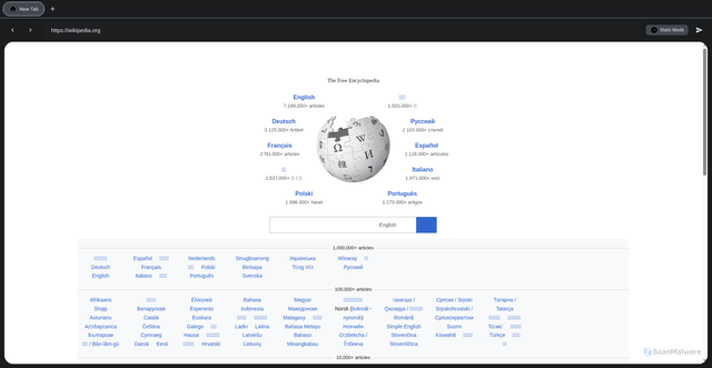 Security scan screenshot of https://stealth-browser.pages.dev/