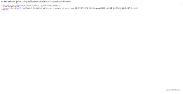 Security scan screenshot of https://table.bnz10prdstr19a.store.core.windows.net