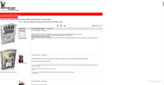 Security scan screenshot of https://www.davedraper.com/fusionbb/showtopic.php?tid%2F15305%2F=