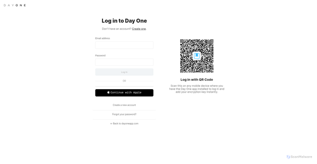 Security scan screenshot of https://dayone.me