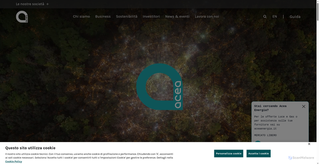 Security scan screenshot of https://acea.it