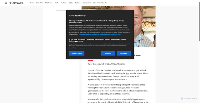 Security scan screenshot of https://jetswire.usatoday.com/story/sports/nfl/jets/2019/06/09/jimmy-sexton-agent-jets-joe-douglas-adam-gase-sam-darnold/79985246007/