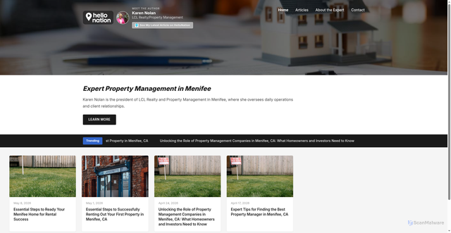 Security scan screenshot of http://propertymanagementexpertinmenifeeca.org/
