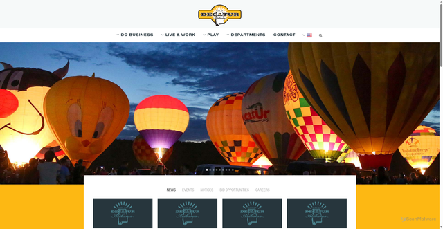 Security scan screenshot of https://www.cityofdecatural.com/