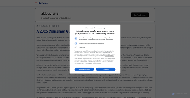 Security scan screenshot of https://abbuy.site